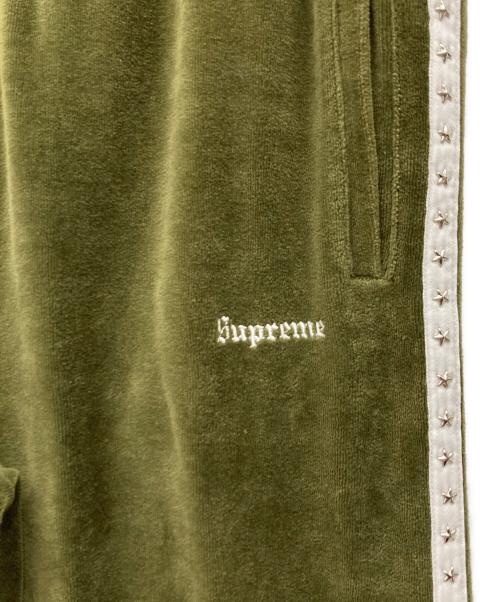 SUPREME（シュプリーム）Supreme (シュプリーム) 22AW studded Velour Track Pant グリーン サイズ:Lの古着・服飾アイテム