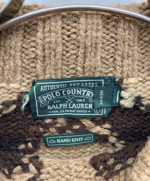 POLO COUNTRY（ポロカントリー）POLO COUNTRY (ポロカントリー) カウチンニット/Hand knit ベージュ サイズ:Lの古着・服飾アイテム