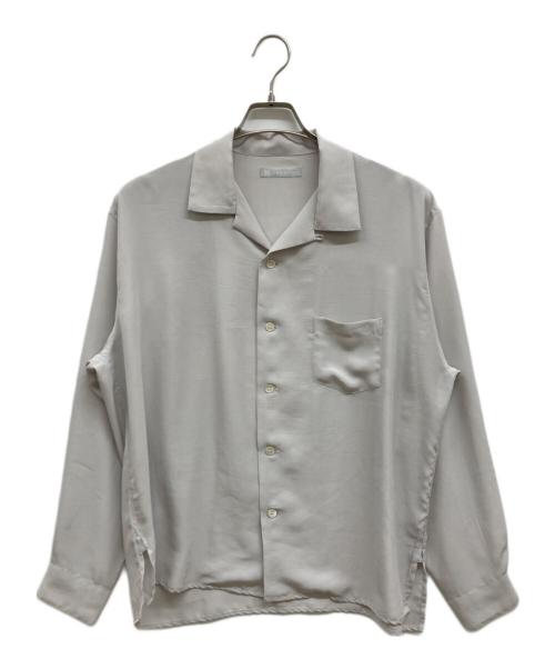 WORK SHOP（ワークショップ）WORK SHOP (ワークショップ) 80s・90s/オープンカラーシャツ/YOHJI YAMAMOTO/ヨウジヤマモト/ポリエステルオープンカラーシャツシャツ グレー サイズ:-の古着・服飾アイテム