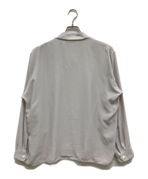 WORK SHOP（ワークショップ）WORK SHOP (ワークショップ) 80s・90s/オープンカラーシャツ/YOHJI YAMAMOTO/ヨウジヤマモト/ポリエステルオープンカラーシャツシャツ グレー サイズ:-の古着・服飾アイテム