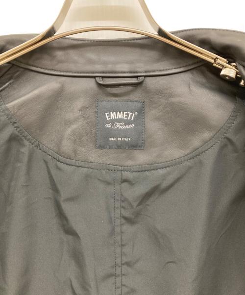 EMMETI（エンメティ）EMMETI (エンメティ) JURIユリ シングルライダースジャケット/レザージャケット ブラック サイズ:50の古着・服飾アイテム