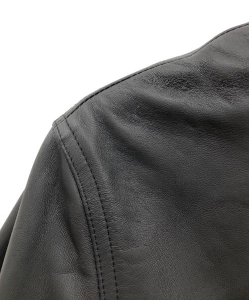 EMMETI（エンメティ）EMMETI (エンメティ) JURIユリ シングルライダースジャケット/レザージャケット ブラック サイズ:50の古着・服飾アイテム