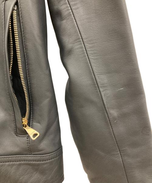 EMMETI（エンメティ）EMMETI (エンメティ) JURIユリ シングルライダースジャケット/レザージャケット ブラック サイズ:50の古着・服飾アイテム