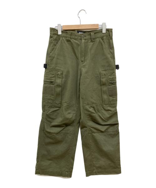 X-LARGE（エクストララージ）X-LARGE (エクストララージ) 23AW MULTI POCKET MILITARY PANTS/カーゴパンツ/ミリタリーパンツ/パンツワイドﾊﾟﾝﾂ/101233031011 オリーブ サイズ:32の古着・服飾アイテム