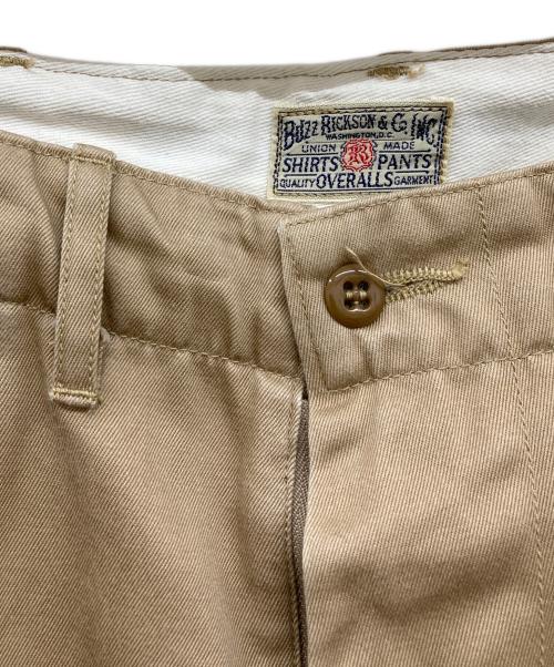 BUZZ RICKSON'S（バズリクソンズ）Buzz Rickson's (バズリクソンズ) ORIGINAL SPEC. CHINOS (ONE WASH)/オリジナルスペックチノ/チノパン/BR40025 ベージュ サイズ:33の古着・服飾アイテム