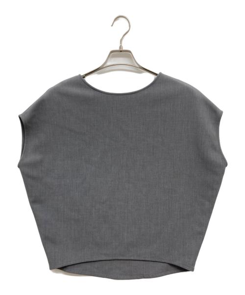 SOEJU（ソージュ）SOEJU (ソージュ) ウールライクショートスリーブコクーントップス//ノースリーブブラウス/ブラウス/S-00-SB-009 グレー サイズ:sの古着・服飾アイテム