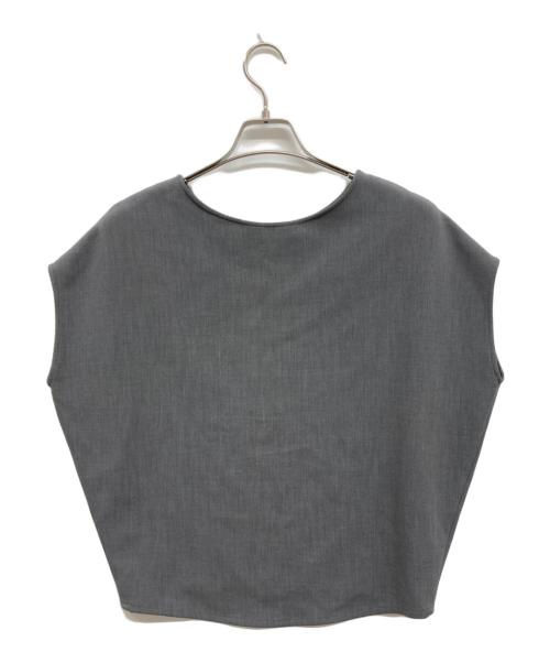 SOEJU（ソージュ）SOEJU (ソージュ) ウールライクショートスリーブコクーントップス//ノースリーブブラウス/ブラウス/S-00-SB-009 グレー サイズ:sの古着・服飾アイテム