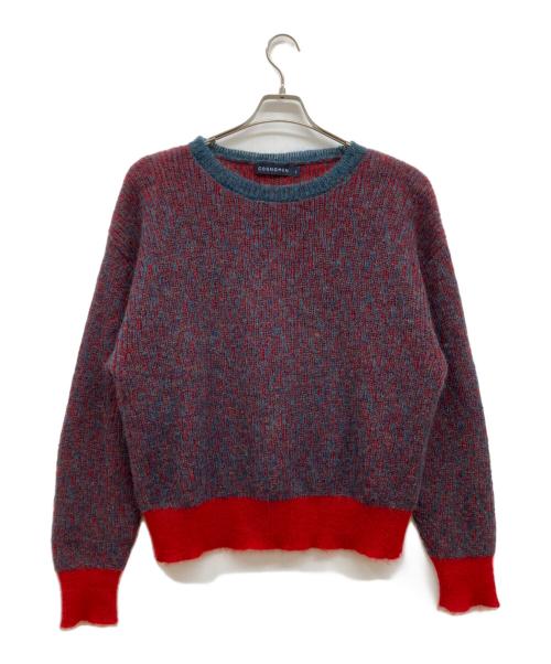 COGNOMEN（コグノーメン）COGNOMEN (コグノーメン) ミックスカラーニット ブルー×レッド サイズ:Lの古着・服飾アイテム