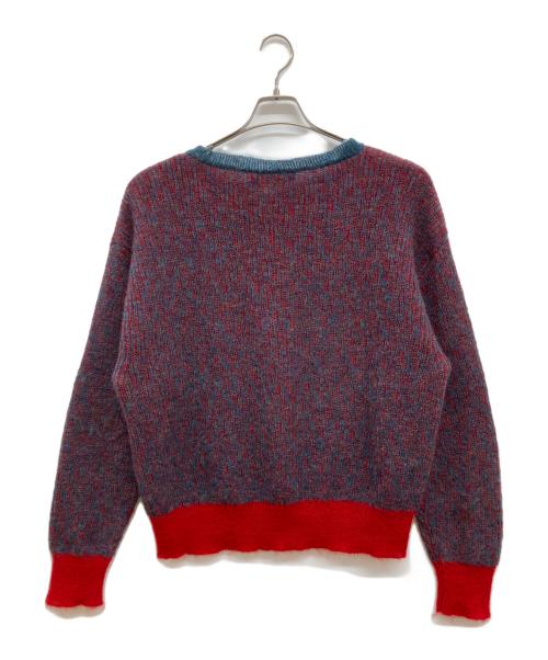 COGNOMEN（コグノーメン）COGNOMEN (コグノーメン) ミックスカラーニット ブルー×レッド サイズ:Lの古着・服飾アイテム