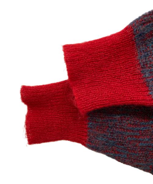 COGNOMEN（コグノーメン）COGNOMEN (コグノーメン) ミックスカラーニット ブルー×レッド サイズ:Lの古着・服飾アイテム