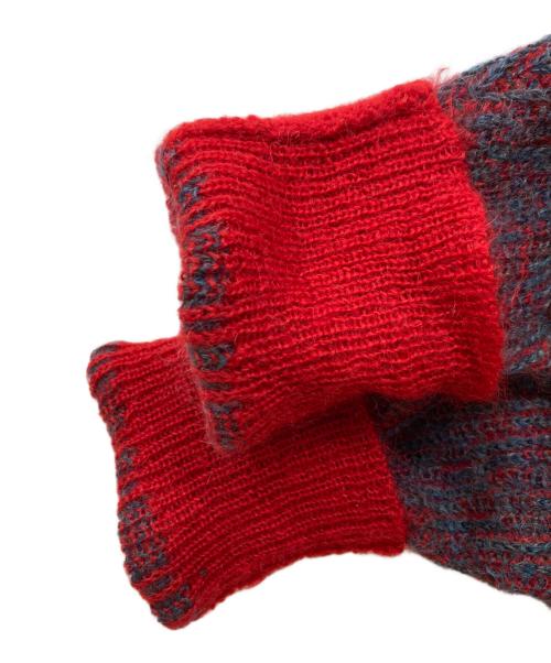 COGNOMEN（コグノーメン）COGNOMEN (コグノーメン) ミックスカラーニット ブルー×レッド サイズ:Lの古着・服飾アイテム