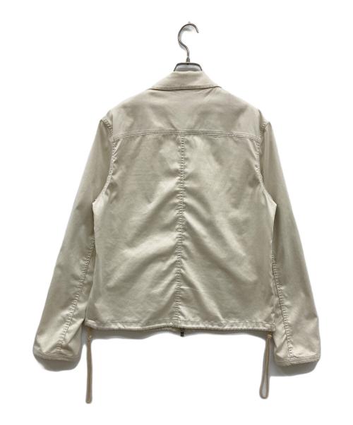 Acne studios（アクネ ストゥディオス）Acne studios (アクネ ストゥディオス) ワッペン刺繍ジップアップブルゾン/FN-MN-OUTW001046/ﾌﾞﾙｿﾞﾝ/スエード調ﾌﾞﾙｿﾞﾝ アイボリー サイズ:44の古着・服飾アイテム