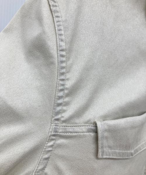 Acne studios（アクネ ストゥディオス）Acne studios (アクネ ストゥディオス) ワッペン刺繍ジップアップブルゾン/FN-MN-OUTW001046/ﾌﾞﾙｿﾞﾝ/スエード調ﾌﾞﾙｿﾞﾝ アイボリー サイズ:44の古着・服飾アイテム