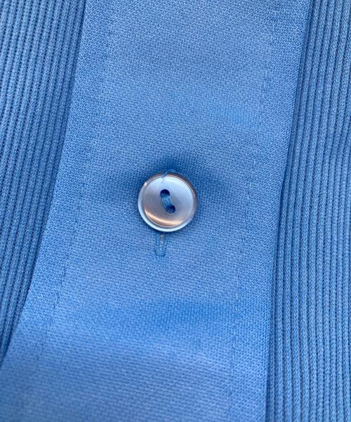 cellini（チェリーニ）cellini (チェリーニ) 70s/デカ襟ポリエステルシャツ ブルー サイズ:XLの古着・服飾アイテム