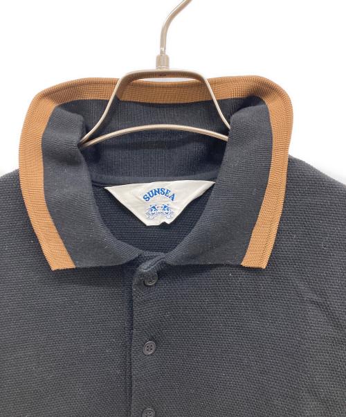 SUNSEA（サンシー）SUNSEA (サンシー) TENNIS POLO/テニスポロ/ポロシャツ ブラック サイズ:3の古着・服飾アイテム