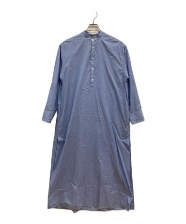 【お値下げ可】AURALEE オーラリー　シャツワンピース　ブルー　サイズ0 中古・古着通販】AURALEE (オーラリー) 「FINX SILK SHIRT