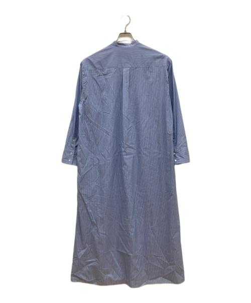 AURALEE（オーラリー）AURALEE (オーラリー) 「FINX SILK SHIRT」/ストライプシャツワンピース/シャツワンピース/ワンピース/ストライプ柄/A9SD03FS ブルー×ホワイトの古着・服飾アイテム