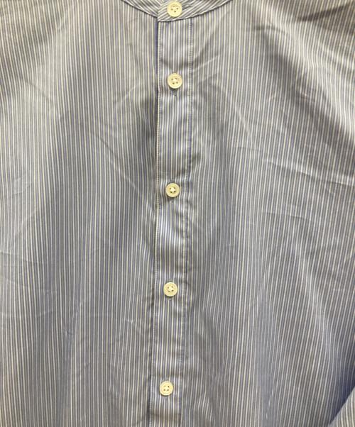 AURALEE（オーラリー）AURALEE (オーラリー) 「FINX SILK SHIRT」/ストライプシャツワンピース/シャツワンピース/ワンピース/ストライプ柄/A9SD03FS ブルー×ホワイトの古着・服飾アイテム