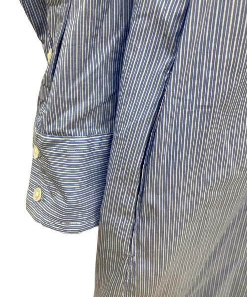 AURALEE（オーラリー）AURALEE (オーラリー) 「FINX SILK SHIRT」/ストライプシャツワンピース/シャツワンピース/ワンピース/ストライプ柄/A9SD03FS ブルー×ホワイトの古着・服飾アイテム