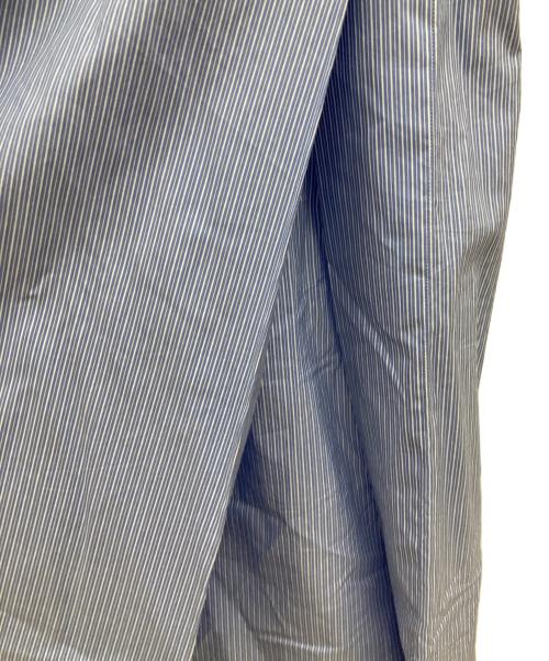 AURALEE（オーラリー）AURALEE (オーラリー) 「FINX SILK SHIRT」/ストライプシャツワンピース/シャツワンピース/ワンピース/ストライプ柄/A9SD03FS ブルー×ホワイトの古着・服飾アイテム