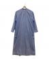 AURALEE（オーラリー）の古着「「FINX SILK SHIRT」/ストライプシャツワンピース/シャツワンピース/ワンピース/ストライプ柄/A9SD03FS」｜ブルー×ホワイト