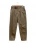 TOMORROW LAND（トゥモローランド）の古着「24SS/コットンポリエステル ダブルバックルパンツ」｜ブラウン