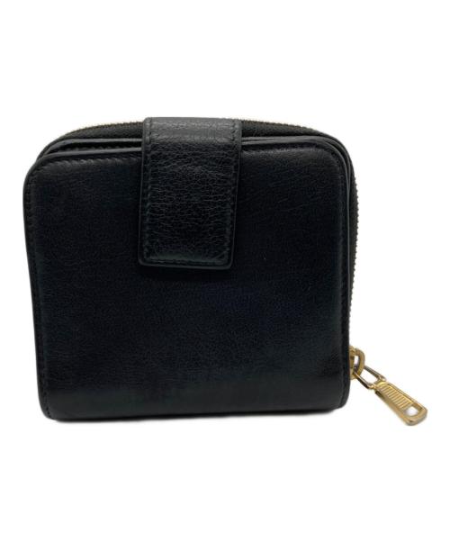 Yves Saint Laurent（イヴサンローラン）Yves Saint Laurent (イヴサンローラン) 2つ折り財布/コンパクトウォレット/MRT352906Y ブラックの古着・服飾アイテム