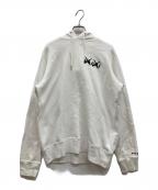 sacai×KAWSサカイ×カウズ）の古着「sacai × KAWSコラボ/21SS/Embroidery Hoodie/KAWS/21-0283S」｜ホワイト