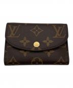 LOUIS VUITTONルイ ヴィトン）の古着「ポルトモネ・ロザリ/モノグラム/カードケース/M41939/ｺｲﾝｹｰｽ」｜ブラウン×ピンク