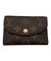 LOUIS VUITTON（ルイ ヴィトン）の古着「ポルトモネ・ロザリ/モノグラム/カードケース/M41939/ｺｲﾝｹｰｽ」｜ブラウン×ピンク