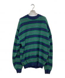 vainl archive（ヴァイナルアーカイブ）の古着「ボーダーニット/ニット」｜グリーン