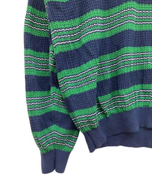 vainl archive（ヴァイナルアーカイブ）VAINL ARCHIVE (ヴァイナルアーカイブ) ボーダーニット/ニット グリーン サイズ:Fの古着・服飾アイテム