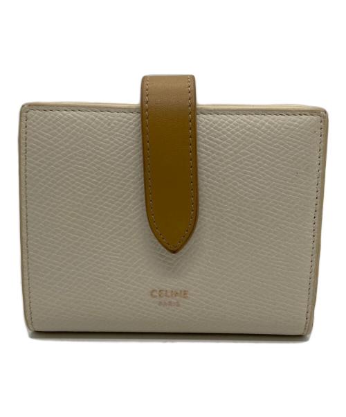 CELINE（セリーヌ）CELINE (セリーヌ) 2つ折り財布 スモールストラップ/F-9P-1261/二つ折り財布/財布 ベージュの古着・服飾アイテム