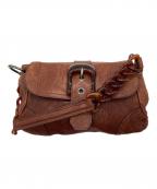 MIU MIUミュウミュウ）の古着「レザーハンドバッグ/アーカイブ/Y2K」｜ブラウン