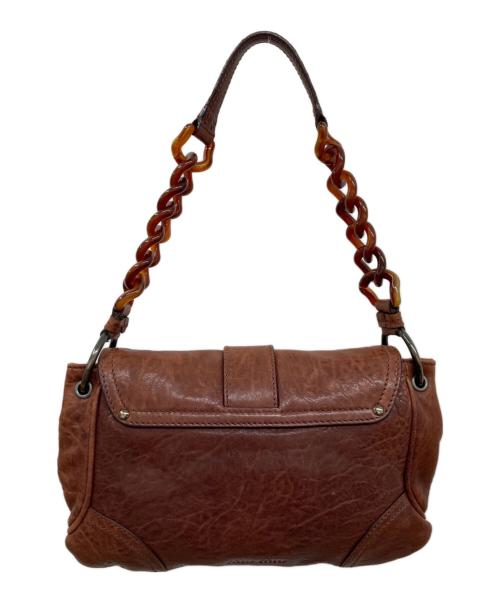 MIU MIU（ミュウミュウ）MIU MIU (ミュウミュウ) レザーハンドバッグ/アーカイブ/Y2K ブラウンの古着・服飾アイテム