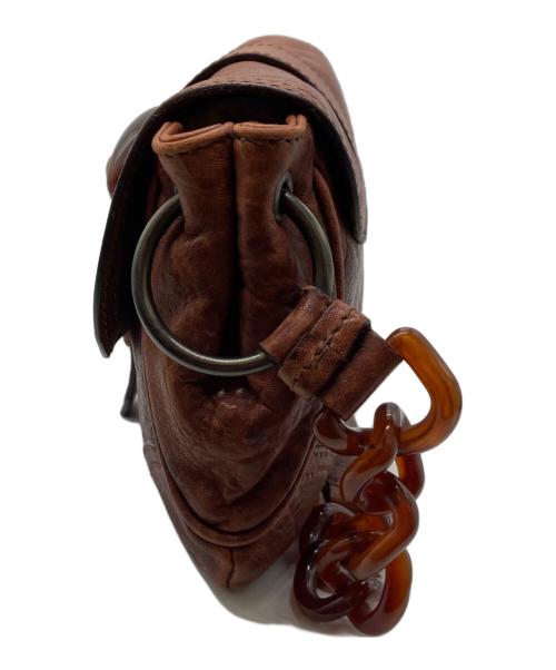 MIU MIU（ミュウミュウ）MIU MIU (ミュウミュウ) レザーハンドバッグ/アーカイブ/Y2K ブラウンの古着・服飾アイテム