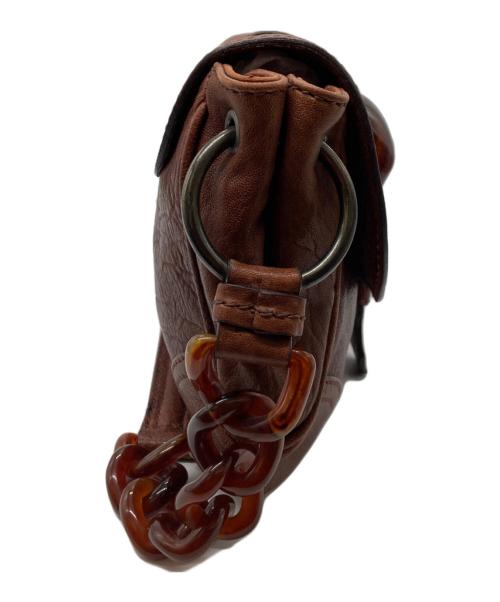 MIU MIU（ミュウミュウ）MIU MIU (ミュウミュウ) レザーハンドバッグ/アーカイブ/Y2K ブラウンの古着・服飾アイテム