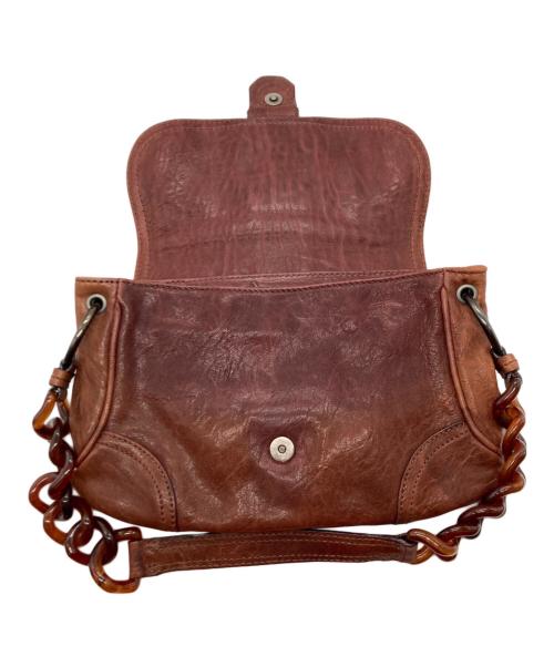 MIU MIU（ミュウミュウ）MIU MIU (ミュウミュウ) レザーハンドバッグ/アーカイブ/Y2K ブラウンの古着・服飾アイテム