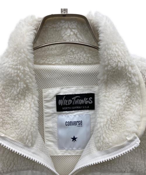 WILD THINGS（ワイルドシングス）WILD THINGS (ワイルドシングス) CONVERSE TOKYO (コンバーストウキョウ) ボアベスト ホワイト サイズ:-の古着・服飾アイテム