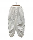 TODAYFULトゥデイフル）の古着「23SS Boyfriend Nylon Pants/ ボーイフレンドナイロンパンツ」｜ホワイト