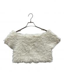 Sea Room lynn（シールームリン）の古着「2way Shortニットトップス/ショート丈/ニット」｜ホワイト