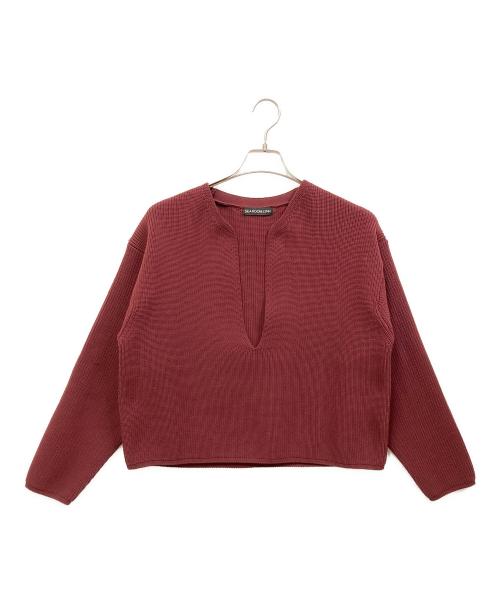 Sea Room lynn（シールームリン）Sea Room Lynn (シールームリン) ハイストレッチキーネックニット ボルドー サイズ:SIZE Freeの古着・服飾アイテム