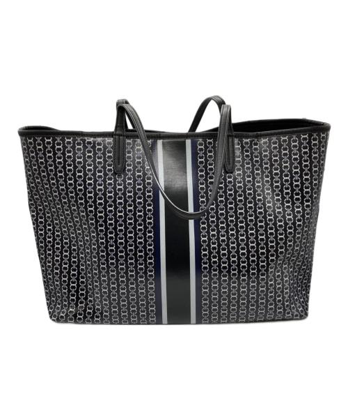 TORY BURCH（トリーバーチ）TORY BURCH (トリーバーチ) ジェミニリンクトートバッグ/トートバッグ/ハンドバッグ ブラック×ホワイトの古着・服飾アイテム