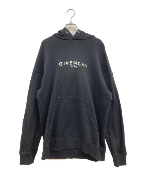 GIVENCHY（ジバンシィ）GIVENCHY (ジバンシィ) ロゴプリント プルオーバーパーカー/ロゴパーカー/パーカー/BM700R30AF ブラック サイズ:Ⅿの古着・服飾アイテム