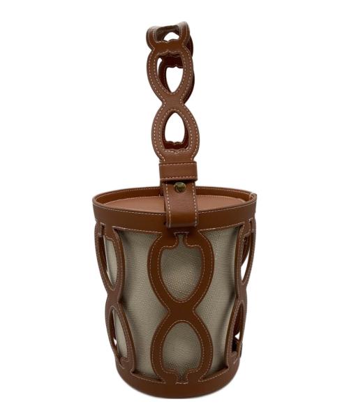 SEVEN TEN by MIHO KAWAHITO（セブン テン バイ ミホ カワヒト）SEVEN TEN by MIHO KAWAHITO (セブン テン バイ ミホ カワヒト) カットワークレザーバケットバッグ/バケツバッグ/タルバッグ/ハンドバッグの古着・服飾アイテム