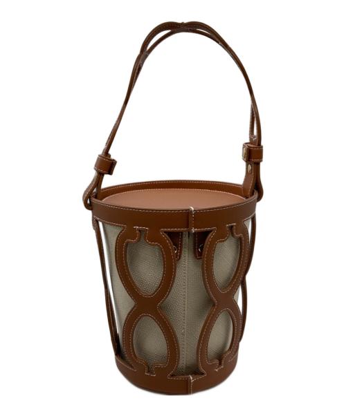 SEVEN TEN by MIHO KAWAHITO（セブン テン バイ ミホ カワヒト）SEVEN TEN by MIHO KAWAHITO (セブン テン バイ ミホ カワヒト) カットワークレザーバケットバッグ/バケツバッグ/タルバッグ/ハンドバッグの古着・服飾アイテム