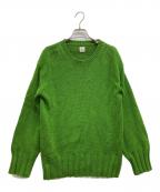 Ron Hermanロンハーマン）の古着「コットンクルーネックニット/サイドスリットニット」｜グリーン