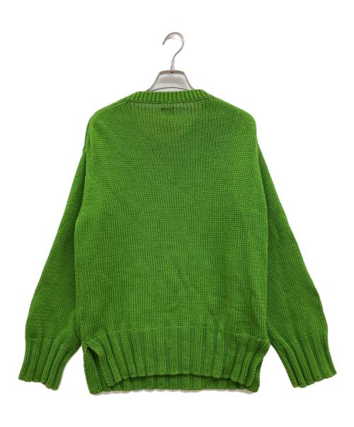 Ron Herman（ロンハーマン）Ron Herman (ロンハーマン) コットンクルーネックニット/サイドスリットニット グリーン サイズ:XSの古着・服飾アイテム