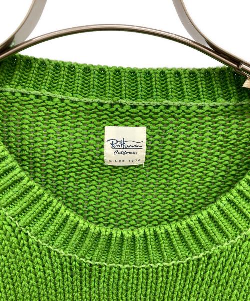 Ron Herman（ロンハーマン）Ron Herman (ロンハーマン) コットンクルーネックニット/サイドスリットニット グリーン サイズ:XSの古着・服飾アイテム