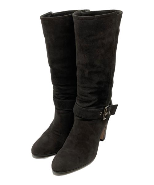 Gianvito Rossi（ジャンヴィト ロッシ）Gianvito Rossi (ジャンヴィト・ロッシ) スエードロングブーツ/スエードブーツ/ロングブーツ グレー サイズ:23.5cmの古着・服飾アイテム